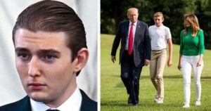 Read more about the article Barron Trump’s heartbreaking hidden gesture in family photos with Melania and Donald